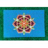 Capacho Mandala Azul Céu Tapete Limpa Pé Porta Colorido Decoração Esotérico Porta Zen Energias - 2