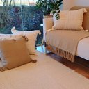 Ver imagem 1 de Manta Decorativa Tear Artesanal Prisma Caramelo 1,20 X 1,80