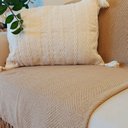 Ver imagem 3 de Manta Decorativa Tear Artesanal Prisma Caramelo 1,20 X 1,80