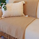 Ver imagem 2 de Manta Decorativa Tear Artesanal Prisma Caramelo 1,20 X 1,80