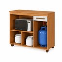 Ver mais imagens de Balcão para Cozinha Tampo MDF 2 Portas 1 Gaveta com Nicho Micro-Ondas Cronos Espresso Móveis