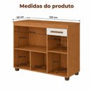 Ver imagem 5 de Balcão para Cozinha Tampo MDF 2 Portas 1 Gaveta com Nicho Micro-Ondas Cronos Espresso Móveis