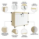 Ver imagem 5 de Conjunto Escritório Home Office 5 Peças Corp A06 Carvalho/branco - Mpozenato