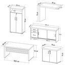 Ver imagem 6 de Conjunto Escritório Home Office 5 Peças Corp A06 Carvalho/branco - Mpozenato