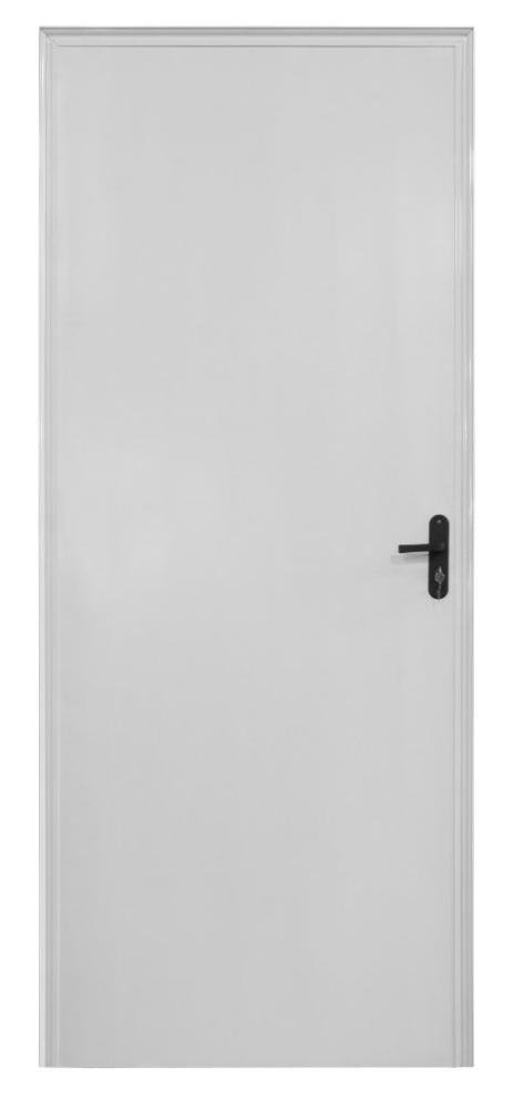 Kit Porta de madeira branco interna c/batente esquerda - 214x86 - 1