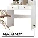 Ver imagem 4 de Cômoda Camarim Ideal 90cm 2 Gavetas com Espelho e Luminárias de Led Branco Moval