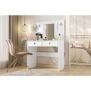 Ver imagem 1 de Cômoda Camarim Ideal 90cm 2 Gavetas com Espelho e Luminárias de Led Branco Moval