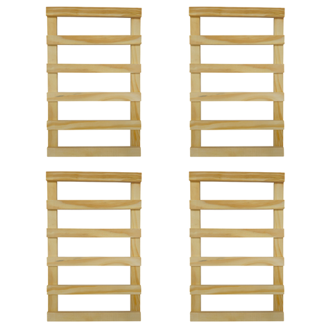 Kit 4 Treliças Jardim Vertical Pinus 30x50 Cm Natural