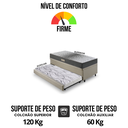 Ver imagem 7 de Bicama Box Baú Solteiro com Colchão Dual Firm Ecoflex Linho Bege 88x188