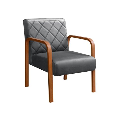 Poltrona Lara Cor:Veludo Cinza 220