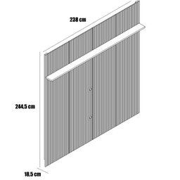 Painel Suspenso Piso-teto para Tv 75 Polegadas Ferrari Off White - 3