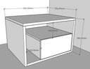 Ver imagem 2 de Mesa de Cabeceira Simples Amadeirado Minimalista Moderno Mesa Lateral Mdf
