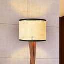 Ver imagem 2 de Luminária Abajur Paris Cúpula Indiana Detalhada Sala Bivolt - Palha/preto