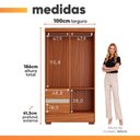Ver imagem 3 de Guarda Roupas Solteiro 4 Portas 2 Gavetas Mel