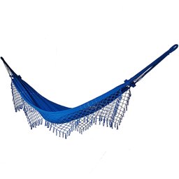 Rede de Dormir Casal Balanço de Algodão Reforçada 3,80m x 1,50m Varias Cores:Azul Royal - 2