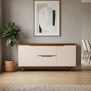 Ver imagem 1 de Buffet Flow 2 Portas Off White e Freijó para Sala de Jantar com Design Moderno e Organização