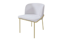 Ver imagem 3 de Kit 2 Cadeiras de Jantar Liz no Linho Palha e Metal Dourado