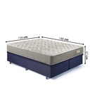 Ver imagem 2 de Base Box Baú Bipartido Casal 138x188 Suede Preto com Colchão Ecoline D40 Espuma