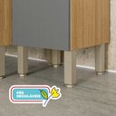 Ver imagem 4 de Balcão de Pia 120 Cm 2 Portas 3 Gavetas com Tampo Amestita Kits Paraná
