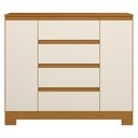 Ver imagem 3 de Cômoda com Sapateira Selene A02 4 Gavetas MDF-MDP Cinamomo-Off Mpozenato