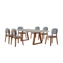 Ver imagem 4 de Conjunto Sala de Jantar Mesa Viena 160x90cm Tampo Retângular Vidro-mdf Off White com 6 Cadeiras É