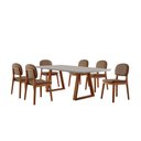 Ver imagem 6 de Conjunto Sala de Jantar Mesa Viena 160x90cm Tampo Retângular Vidro-mdf Off White com 6 Cadeiras É