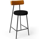 Ver imagem 1 de Banqueta Baixa Cozinha Sala Jantar Bancada Milão L02 Couríssimo Whisky Linho Chumbo - Lyam Decor Lya