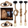 Luminaria Pendente Corda Sisal Retro Kit 5 Uni Decoraçao Iluminaçao Casa Restaurante Loja Quarto Sal - 1