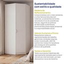 Ver imagem 6 de Guarda Roupa Planejado de Canto Obliquo 1 Porta Hera CabeCasa MadeiraOriginals Branco Algodão