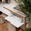 Ver imagem 4 de Aparador Buffet Sala Flow Eros 2 Portas com Pés de Madeira com Freijó - Rede Móveis