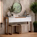 Ver imagem 5 de Aparador Buffet Sala Flow Eros 2 Portas com Pés de Madeira com Freijó - Rede Móveis