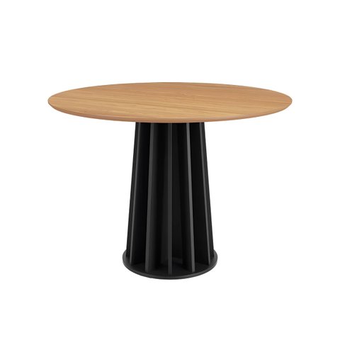 Mesa de Jantar Redonda 105cm com Tampo de Vidro 100% Mdf