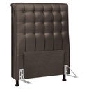 Ver imagem 1 de Cabeceira Cama Box Solteiro Ciara 90cm Botonê com Frame Linho Cacau - Abmaza