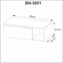 Ver imagem 4 de Conjunto Kit para banheiro 80cm com Gabinete fixo e móvel espelheira e cuba CJ43018-103 Móvel na Cai