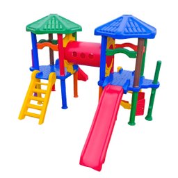 Playground Duplo Prata Freso com Escorregador Infantil - 1