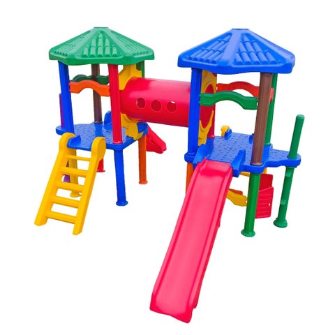 Playground Duplo Prata Freso com Escorregador Infantil