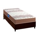 Ver imagem 1 de Cama Box Solteiro: Colchão Espuma D33 Probel Guarda Costas + Base Crc Suede Brown(88x188)