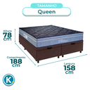 Ver imagem 3 de Cama + Bau Blindado e Colchão Molas Ensacadas Queen - Petrus Paropas
