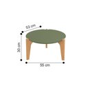 Ver imagem 2 de Mesa de Centro Redonda Istambul Verde Floresta Freijó