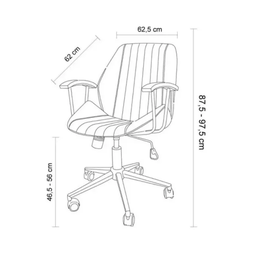 Cadeira de Escritório Ergonômica Giratória Diretor Executiva Couro Saragoça Office Marrom - 8