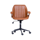 Ver imagem 5 de Cadeira de Escritório Ergonômica Giratória Diretor Executiva Couro Saragoça Office Caramelo