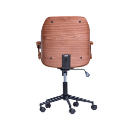 Cadeira de Escritório Ergonômica Giratória Diretor Executiva Couro Saragoça Office Marrom - 6