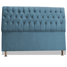 Cabeceira de Cama Box Eliane Solteiro 90 Cm Suede Verde Aguá Dimazza Móveis - Água - 1