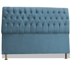 Cabeceira de Cama Box Eliane Solteiro 90 Cm Suede Verde Aguá Dimazza Móveis - Água