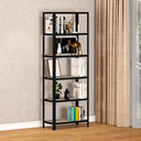 Ver imagem 2 de Estante de Aço 6 Prateleiras 60cm – Organizador para Casa, Escritório ou Depósito - Preta