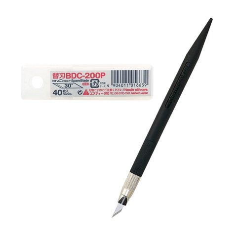 Kit Caneta Estilete Japonês D-400P Mais Lâminas de Precisão Bdc-200P Nt Cutter