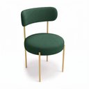 Ver imagem 6 de Cadeira Sala de Jantar Margara Kit 6 Base Aço Dourado Bouclê D03 - D'Rossi