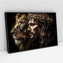 Ver imagem 2 de Quadro Decorativo Leão de Judá Jesus Cristo Sala Quarto Casa Escritório