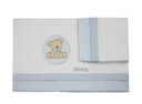 Ver imagem 4 de Jogo de Cama Lençol de Berço 100 % Malha com 3 Peças Estampa Urso Azul