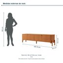 Ver imagem 2 de Rack Arco 188 cm Porta Lisa Incolar Cedro